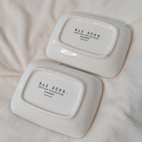 Rae Dunn Magenta Artisan Collection Trinket Dishes Be Brave & Be You Set of 2 - Picture 2 of 4